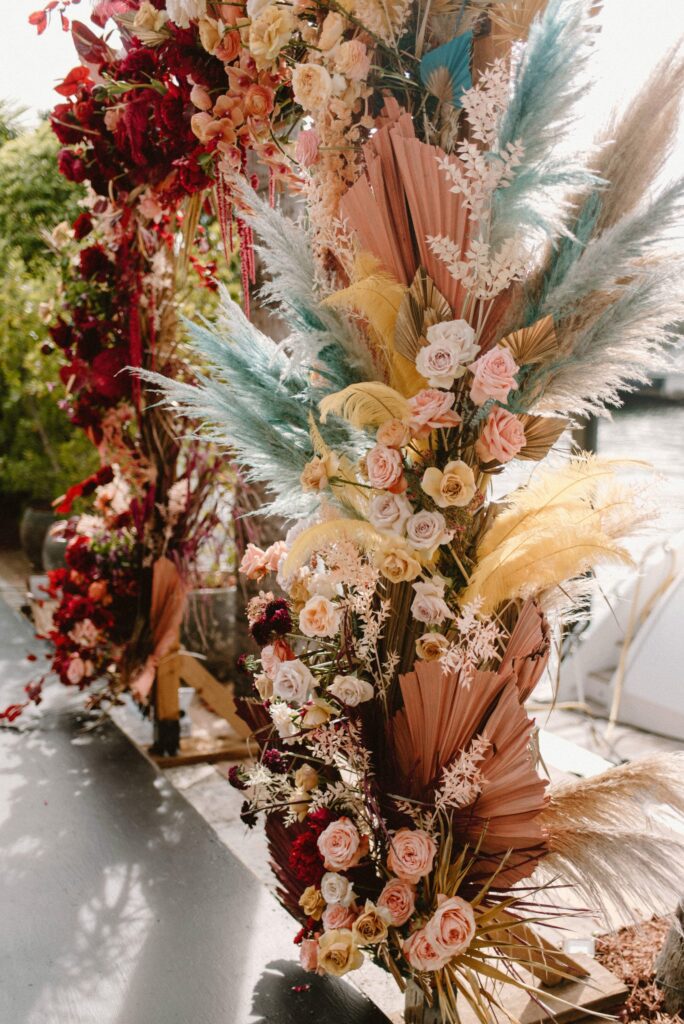 colorful pampas grass inspiration