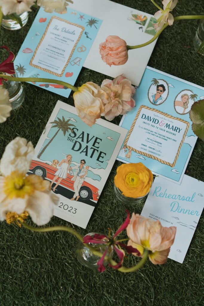 cool stationary ideas for a miami wedding